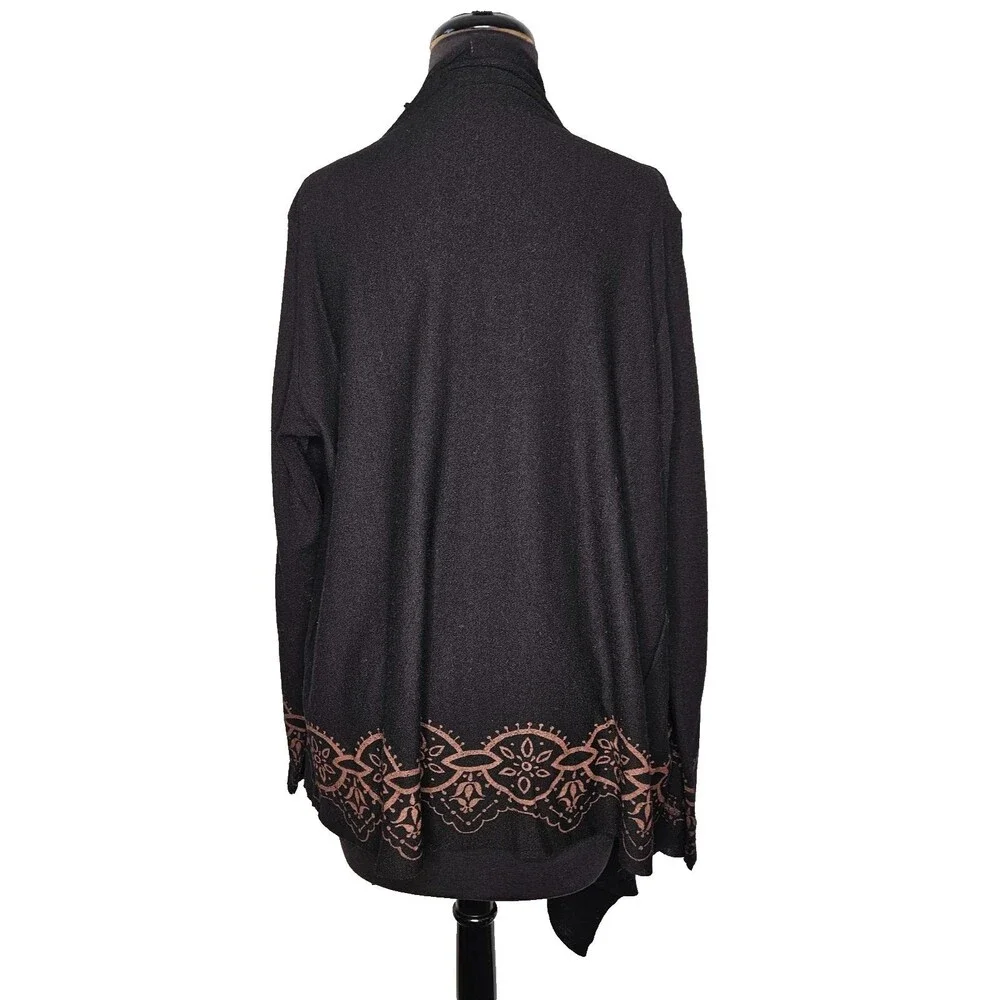 Dick & Jayne LA Cardigan Jacket Wool Asymmetric Boho Fitted Sleeves Open Front